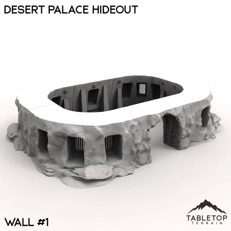 Tabletop Terrain Walls 40mm / Wall 1 Desert Palace Hideout