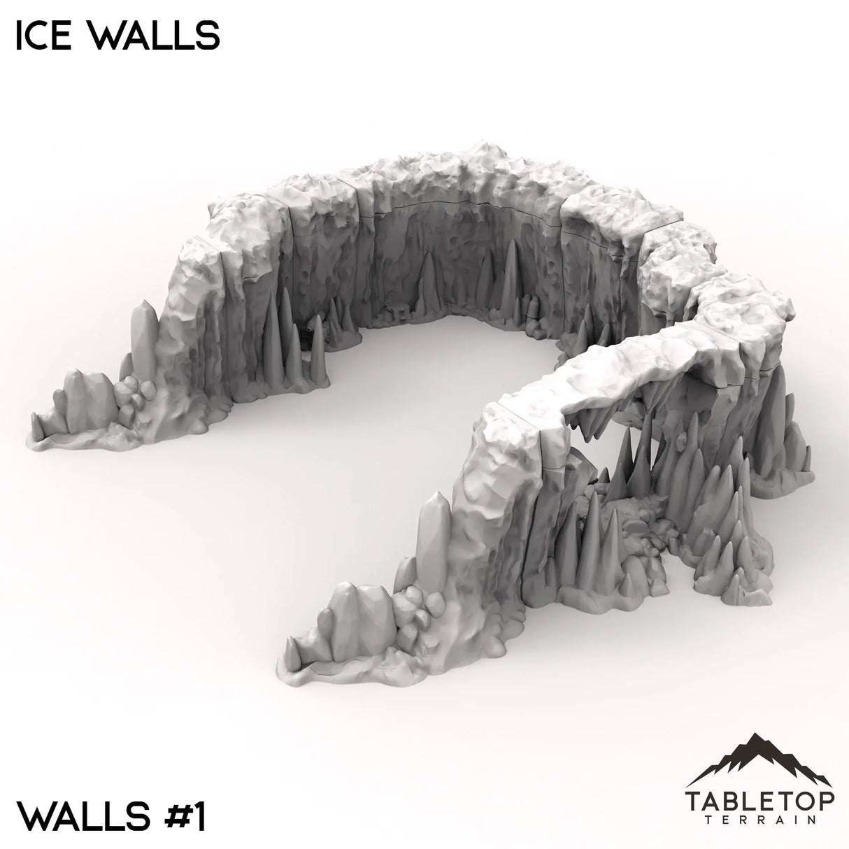 Tabletop Terrain Walls 40mm / Wall 1 Ice Walls
