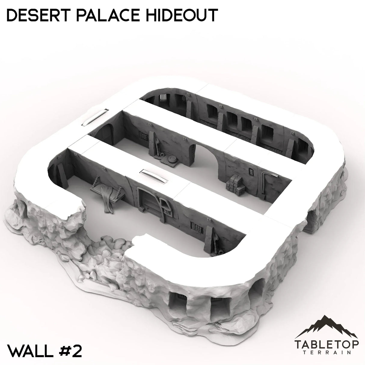 Tabletop Terrain Walls 40mm / Wall 2 Desert Palace Hideout