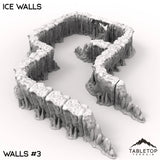 Tabletop Terrain Walls 40mm / Wall 3 Ice Walls