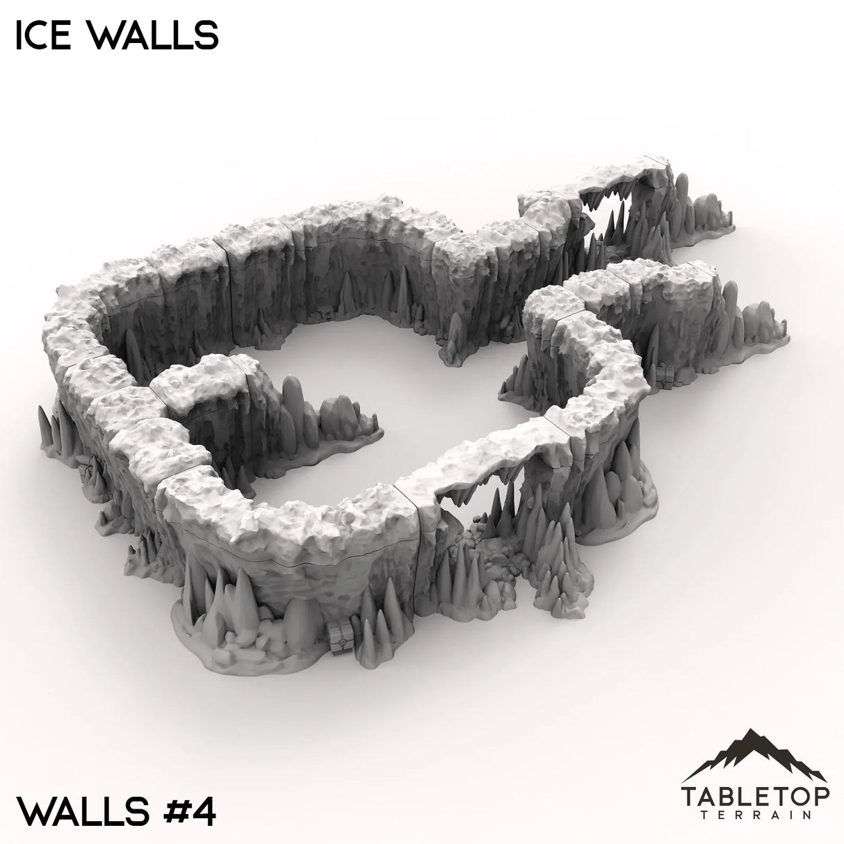 Tabletop Terrain Walls 40mm / Wall 4 Ice Walls