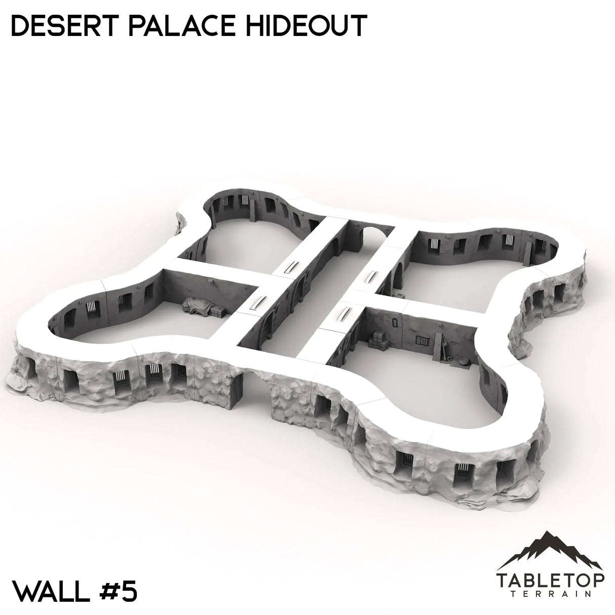 Tabletop Terrain Walls 40mm / Wall 5 Desert Palace Hideout