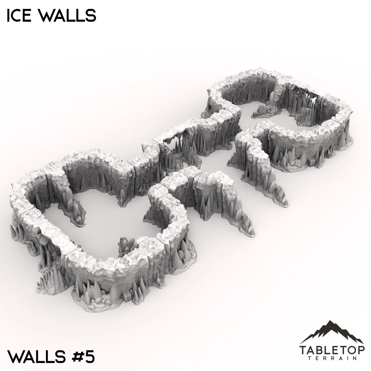 Tabletop Terrain Walls 40mm / Wall 5 Ice Walls