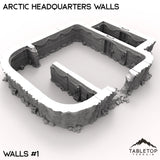 Tabletop Terrain Walls 40mm / Walls 1 Arctic Headquarters Walls