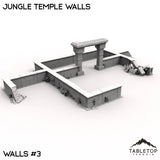 Tabletop Terrain Walls 40mm / Walls 3 Jungle Temple Walls