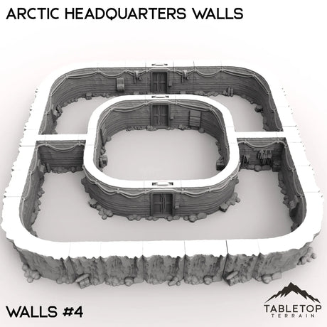 Tabletop Terrain Walls 40mm / Walls 4 Arctic Headquarters Walls
