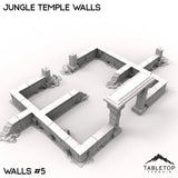 Tabletop Terrain Walls 40mm / Walls 5 Jungle Temple Walls