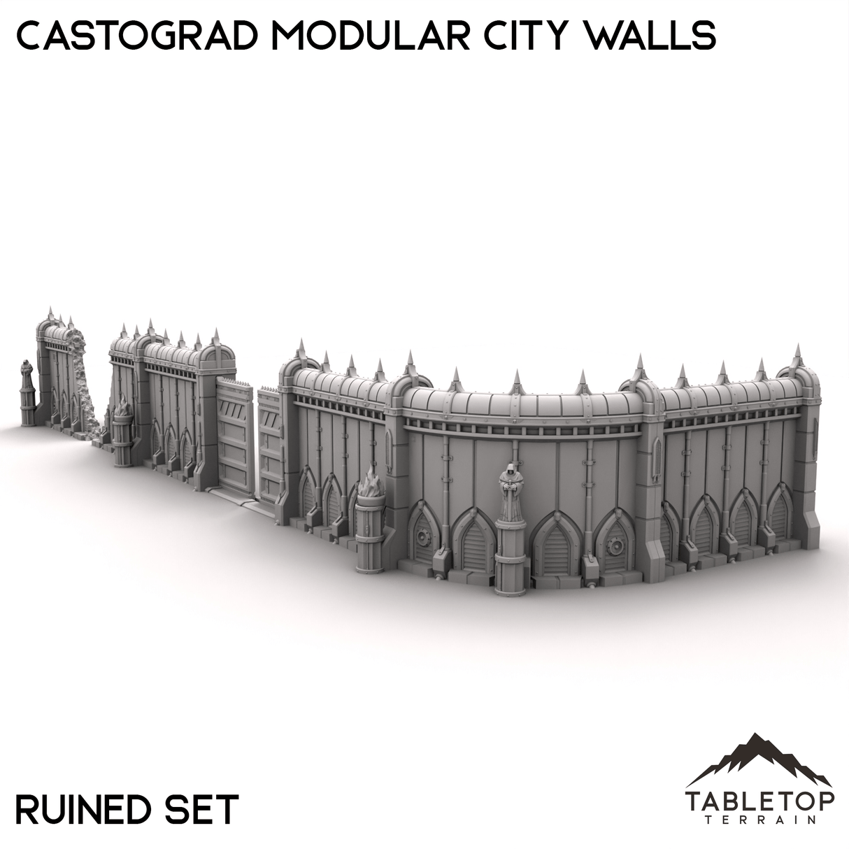 Tabletop Terrain Walls Castograd Modular City Walls