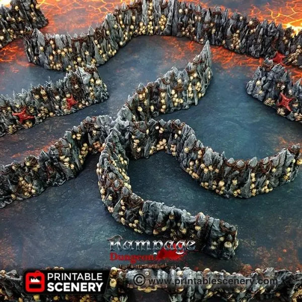 Tabletop Terrain Walls Caverns of Torment - Fantasy Scatter Terrain