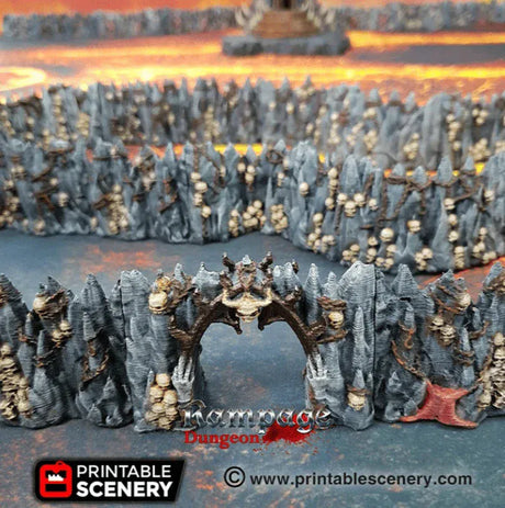 Tabletop Terrain Walls Caverns of Torment - Fantasy Scatter Terrain