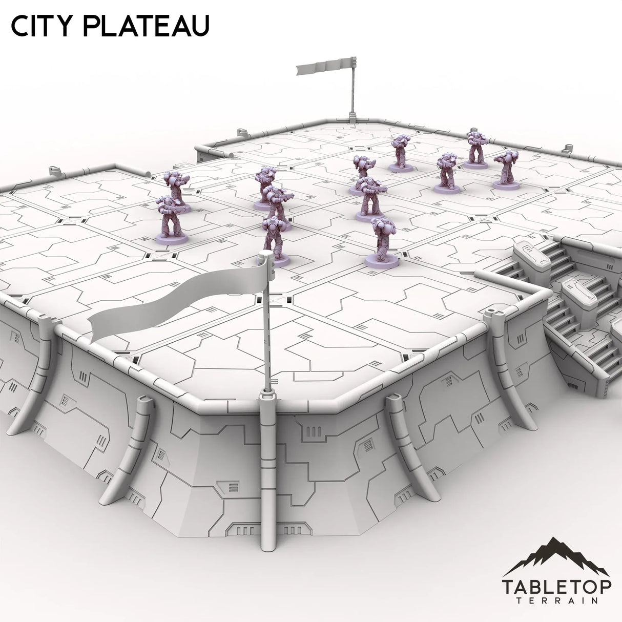 Tabletop Terrain Walls City Plateau