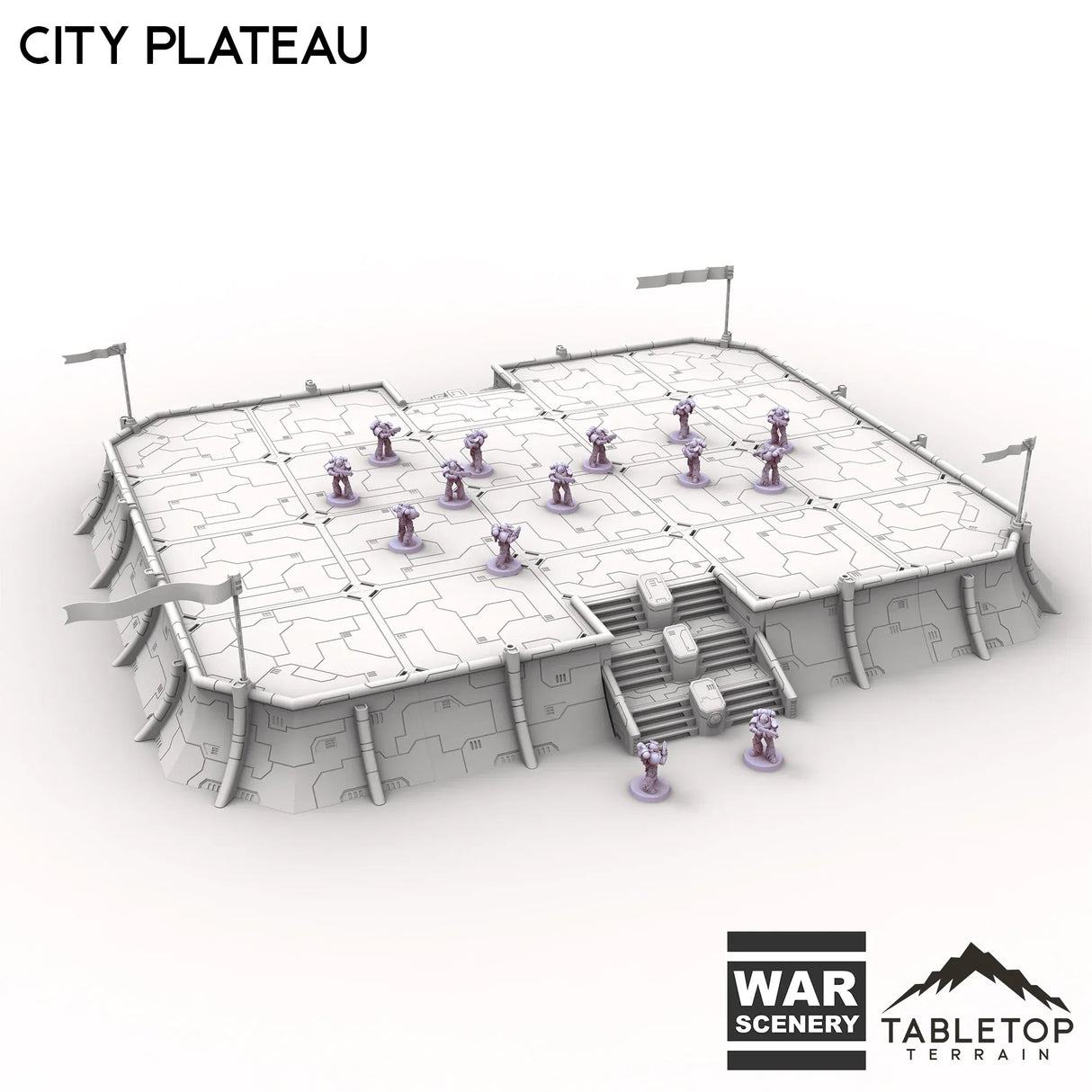 Tabletop Terrain Walls City Plateau