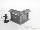 Tabletop Terrain Walls Corner Samurai Wooden Wall Set