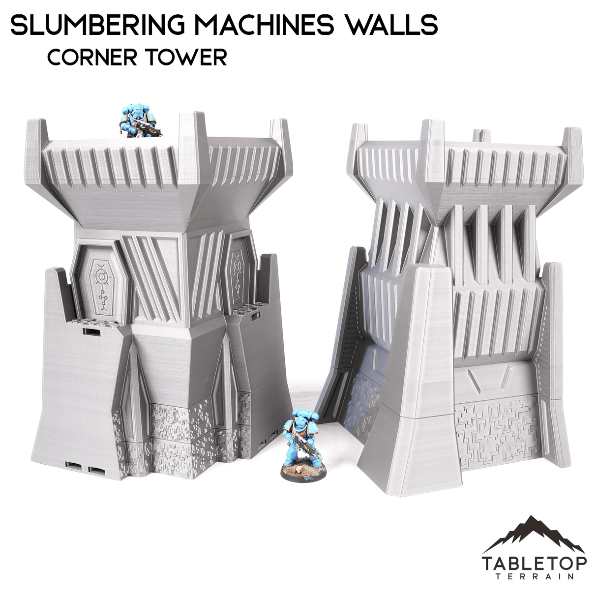 Tabletop Terrain Walls Corner Tower Slumbering Machines Walls