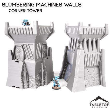 Tabletop Terrain Walls Corner Tower Slumbering Machines Walls