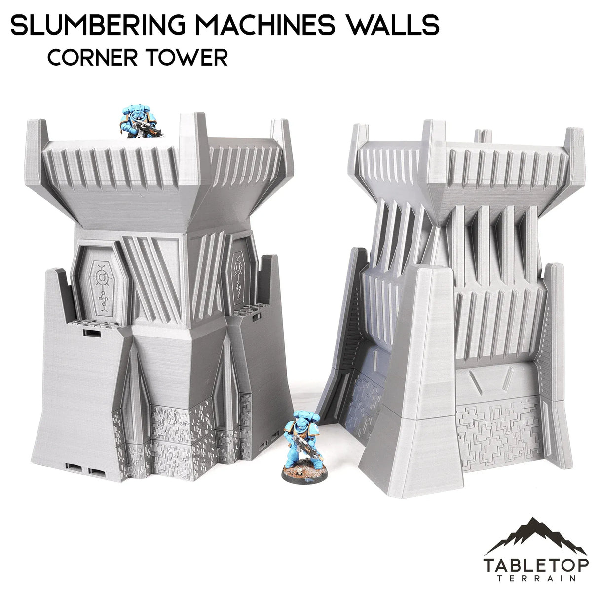 Tabletop Terrain Walls Corner Tower Slumbering Machines Walls