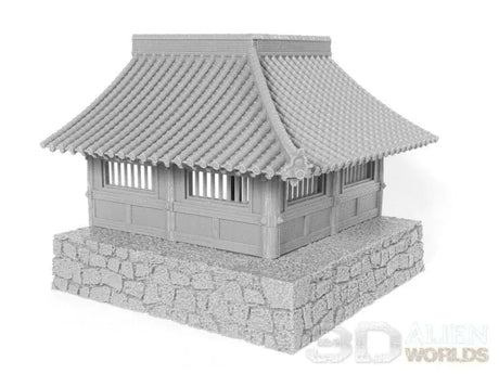 Tabletop Terrain Walls Corner Wall Samurai Temple Wall Set