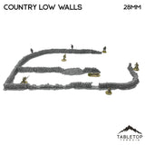Tabletop Terrain Walls Country High Walls / Low Walls - Country & King - Fantasy Historical Walls