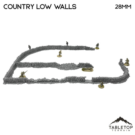 Tabletop Terrain Walls Country High Walls / Low Walls - Country & King - Fantasy Historical Walls