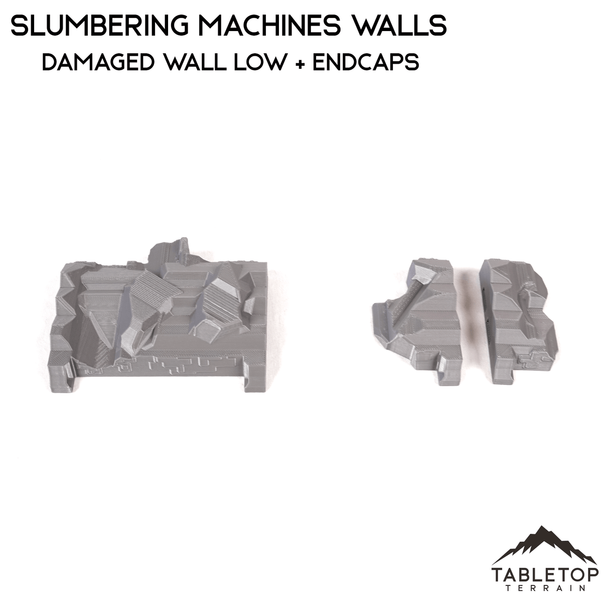 Tabletop Terrain Walls Damaged Wall Low Slumbering Machines Walls