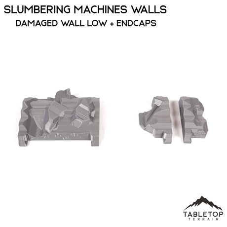 Tabletop Terrain Walls Damaged Wall Low Slumbering Machines Walls