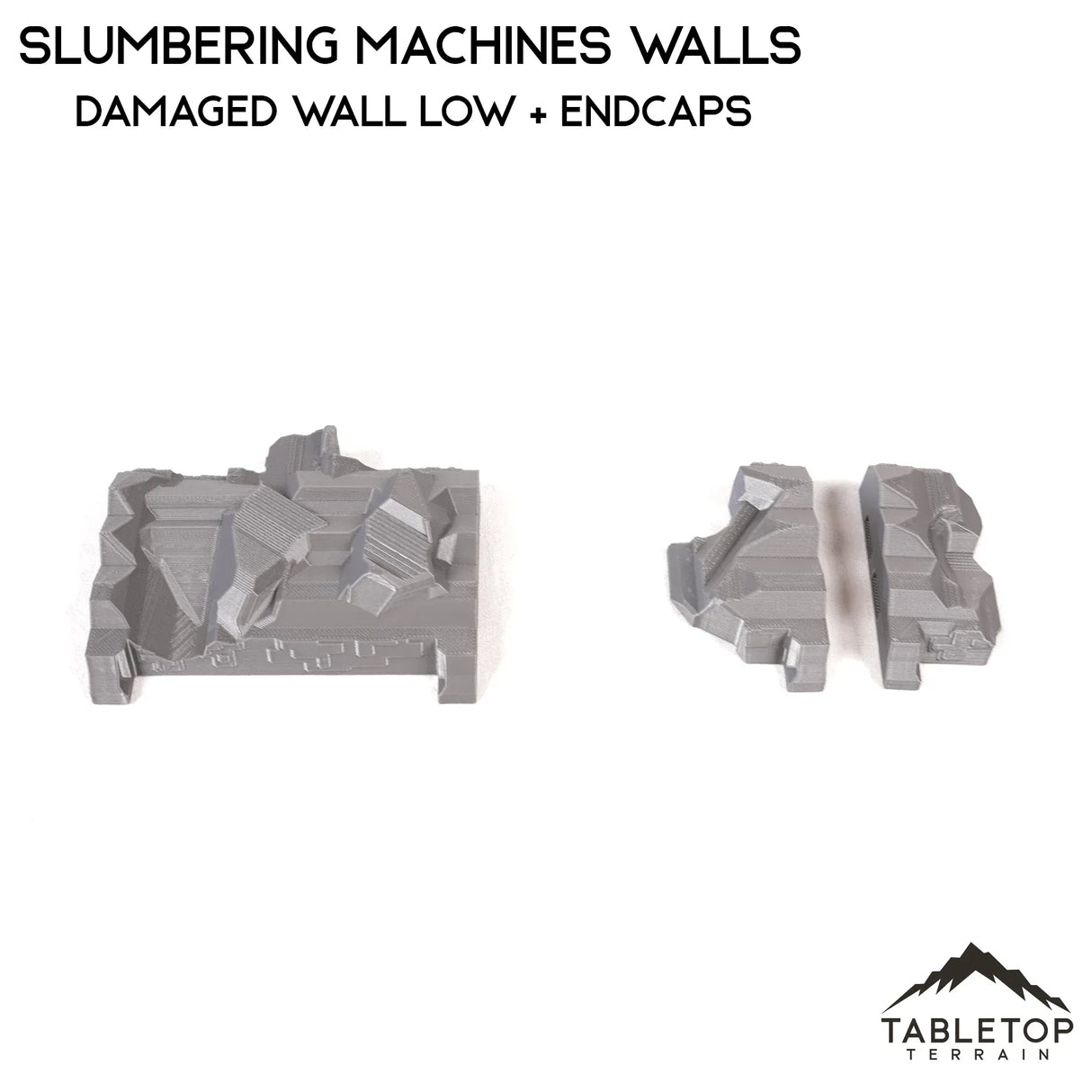 Tabletop Terrain Walls Damaged Wall Low Slumbering Machines Walls
