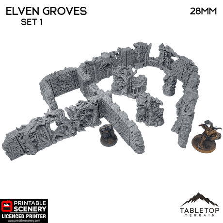 Tabletop Terrain Walls Elven Grove - Fantasy Terrain