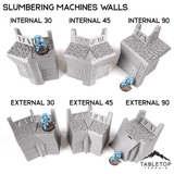 Tabletop Terrain Walls External 30 Corner Slumbering Machines Walls