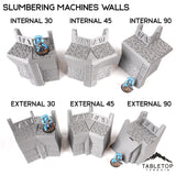 Tabletop Terrain Walls External 30 Corner Slumbering Machines Walls