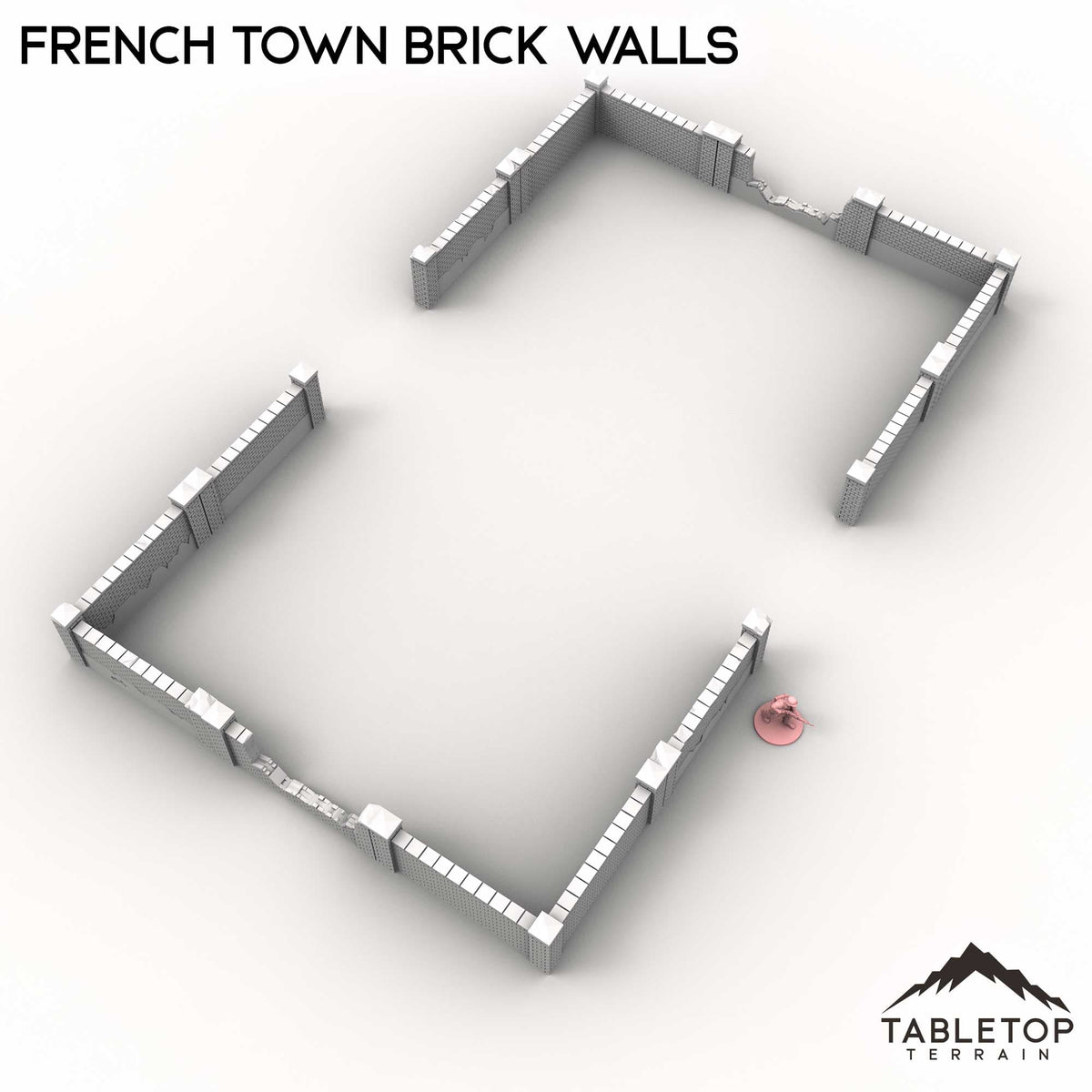 Tabletop Terrain Walls French Town Brick Walls