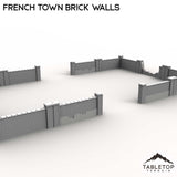 Tabletop Terrain Walls French Town Brick Walls