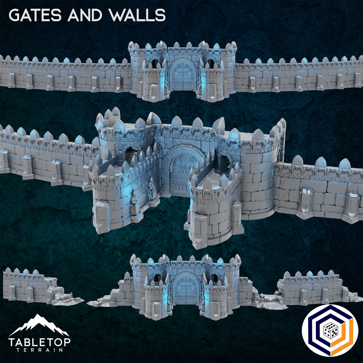 Tabletop Terrain Walls Gates and Walls - Kingdom of Tor Ithilas