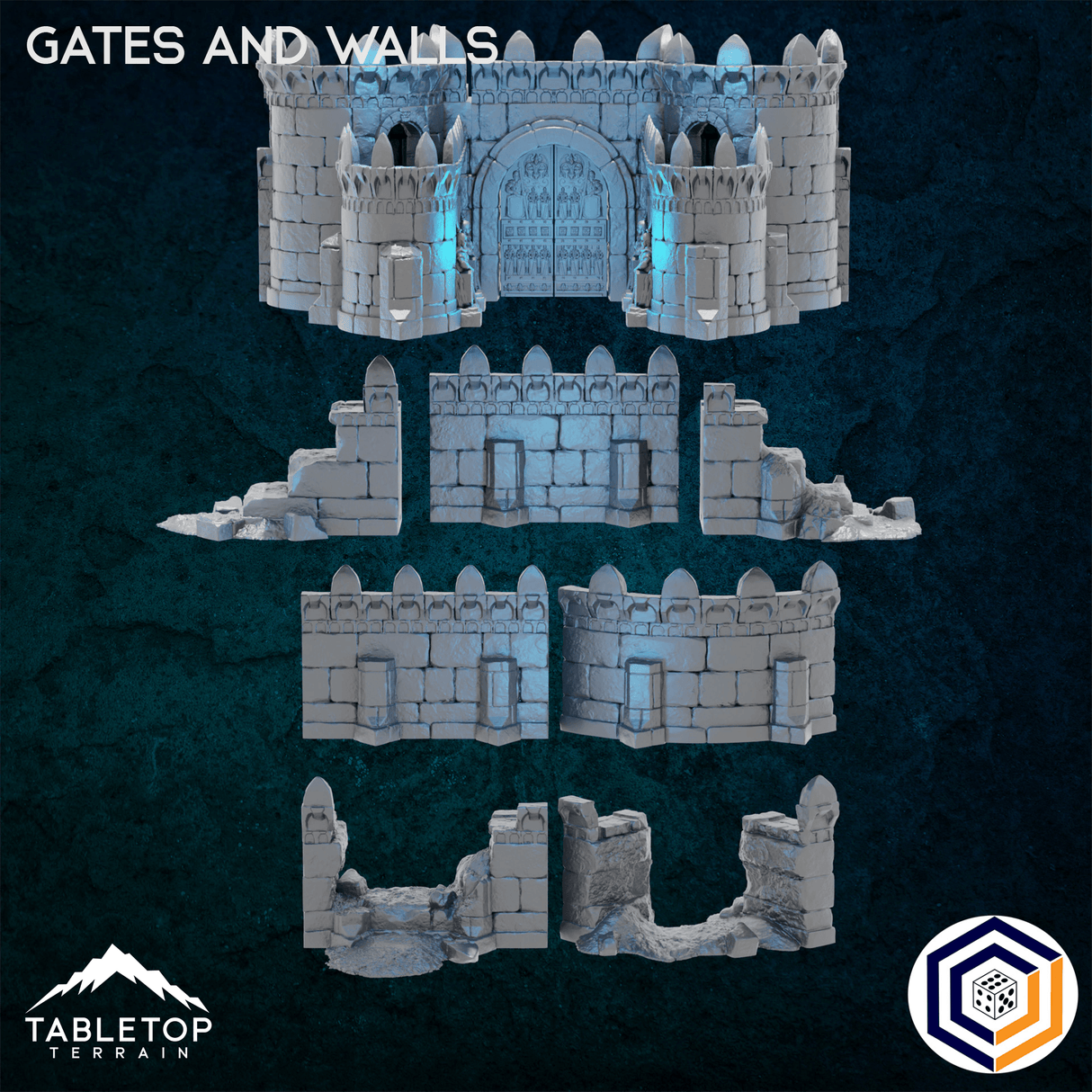 Tabletop Terrain Walls Gates and Walls - Kingdom of Tor Ithilas