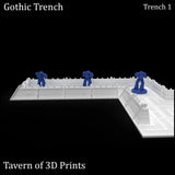 Tabletop Terrain Walls Gothic Trench