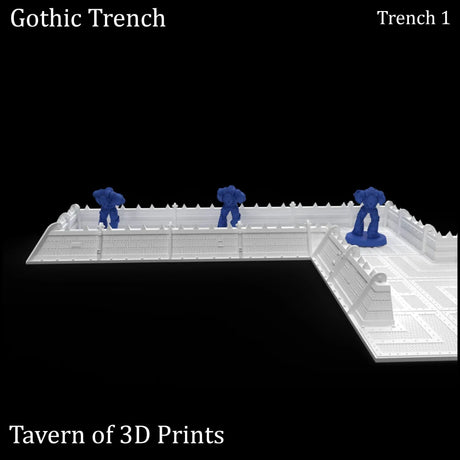 Tabletop Terrain Walls Gothic Trench