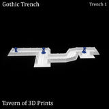 Tabletop Terrain Walls Gothic Trench