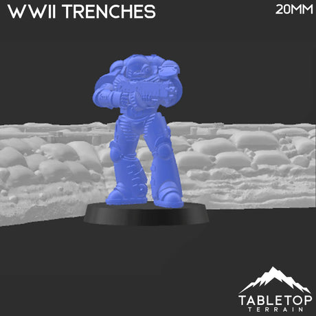 Tabletop Terrain Walls Infantry Trenches - WWII Terrain