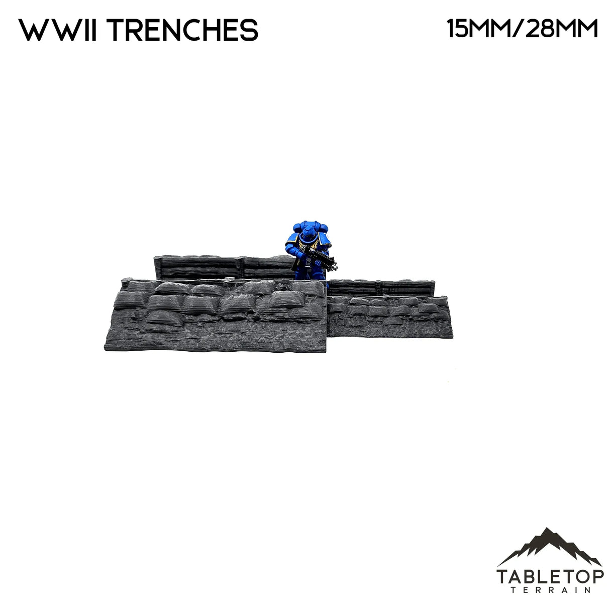 Tabletop Terrain Walls Infantry Trenches - WWII Terrain