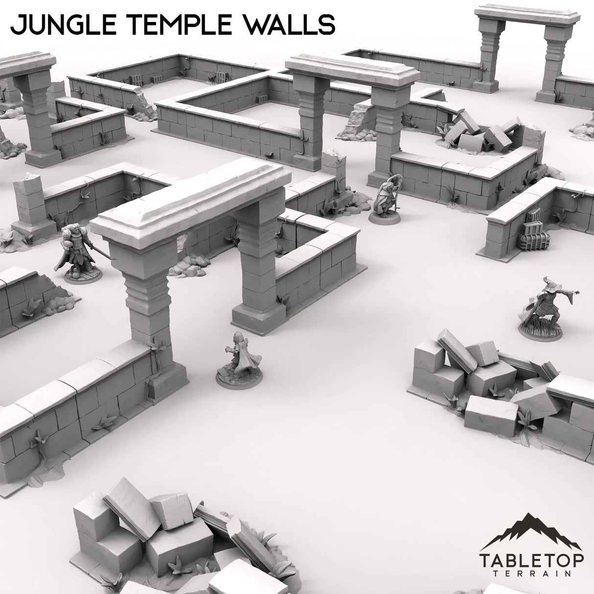 Tabletop Terrain Walls Jungle Temple Walls