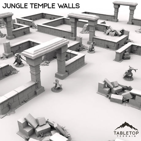 Tabletop Terrain Walls Jungle Temple Walls