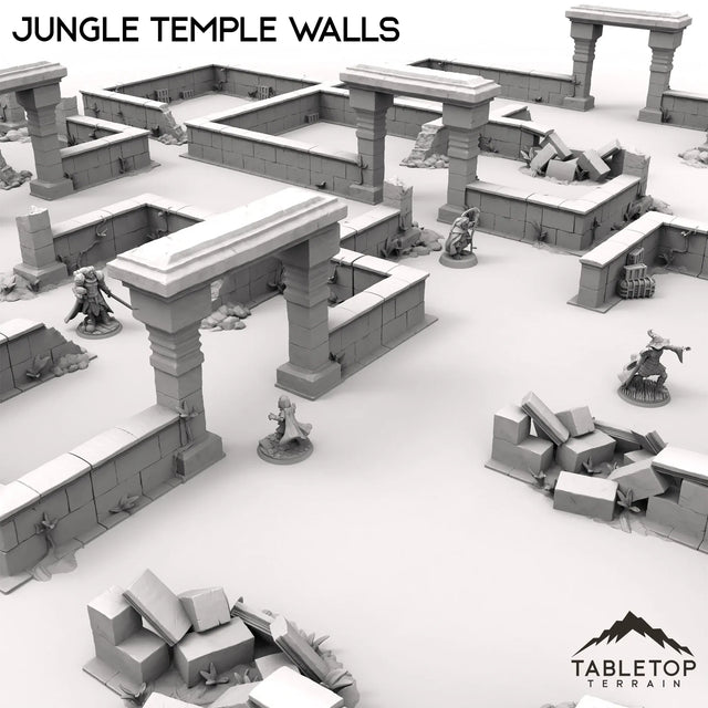 Tabletop Terrain Walls Jungle Temple Walls