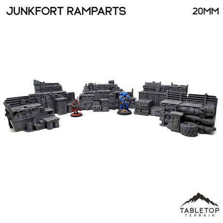 Tabletop Terrain Walls Junkfort Ramparts - Apocalyptic Terrain