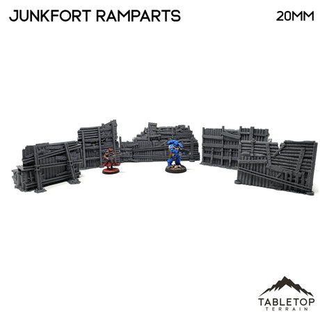 Tabletop Terrain Walls Junkfort Ramparts - Apocalyptic Terrain