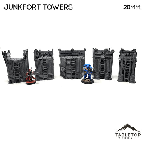 Tabletop Terrain Walls Junkfort Towers - Apocalyptic Terrain
