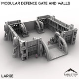 Tabletop Terrain Walls Large Modular Defense Gate and Walls
