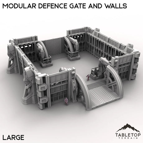 Tabletop Terrain Walls Large Modular Defense Gate and Walls