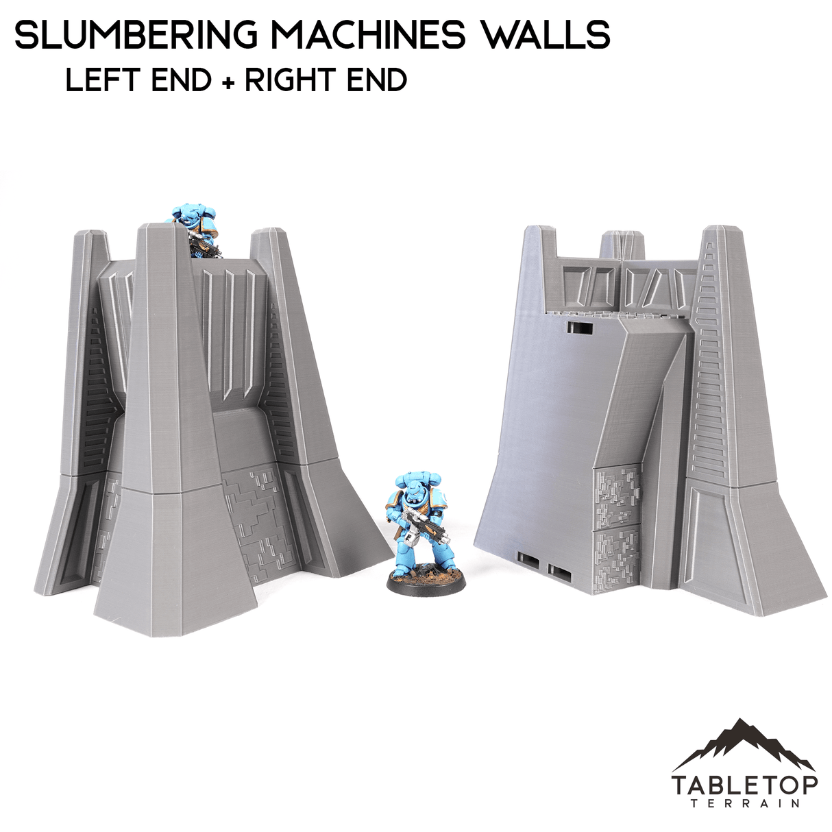 Tabletop Terrain Walls Left End Slumbering Machines Walls