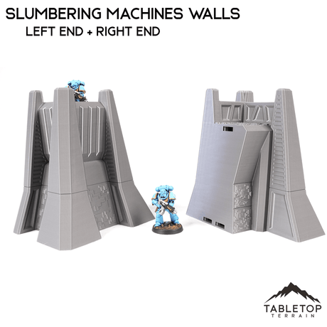 Tabletop Terrain Walls Left End Slumbering Machines Walls