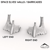 Tabletop Terrain Walls Left End Space Elves Walls / Barricades