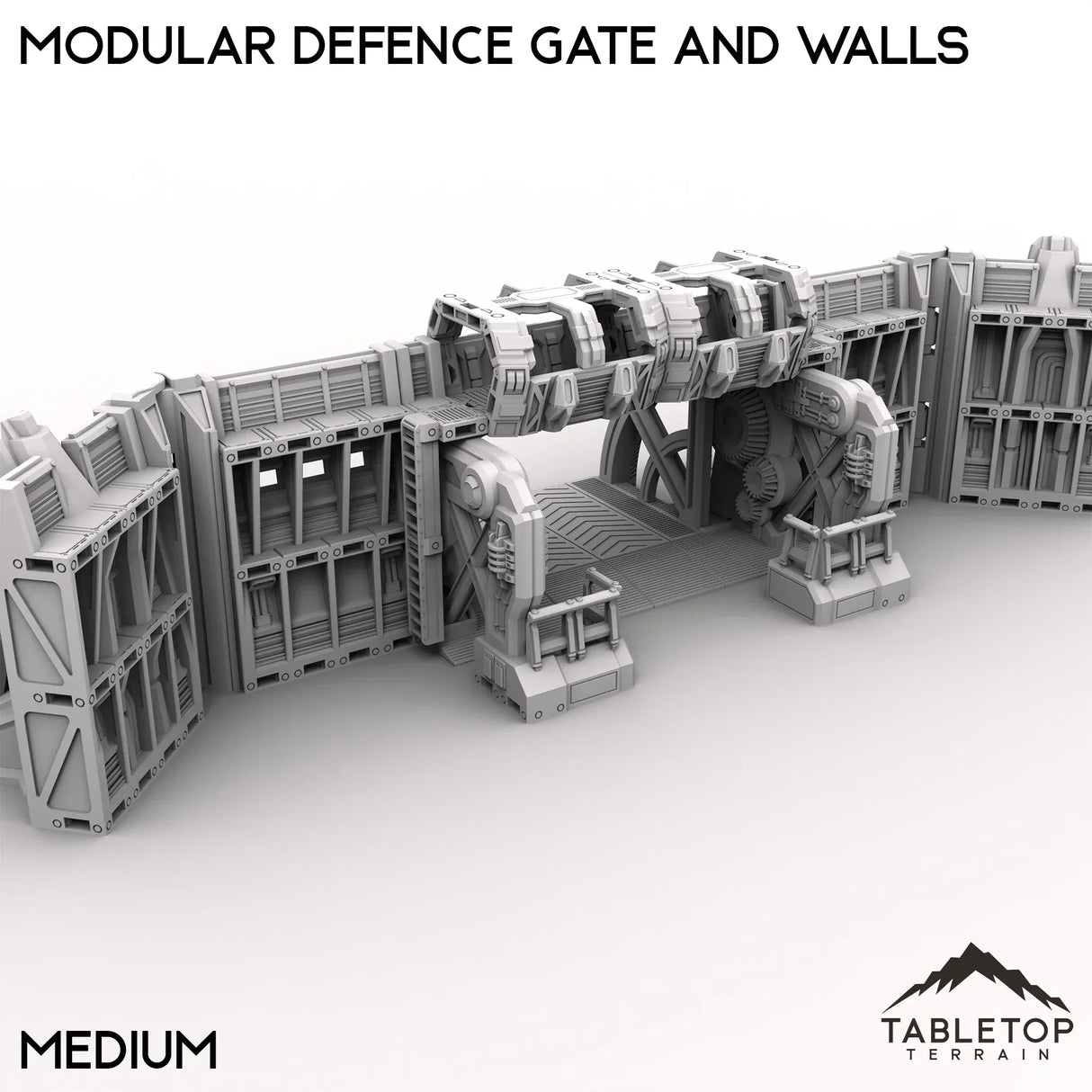 Tabletop Terrain Walls Medium Modular Defense Gate and Walls
